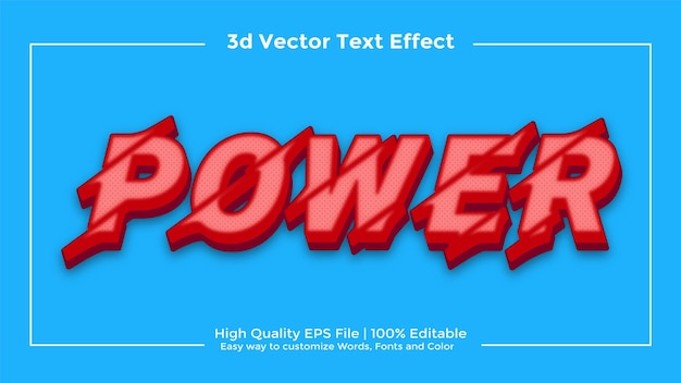 Plantilla vectorial editable de efecto de texto 3d de alta calidad