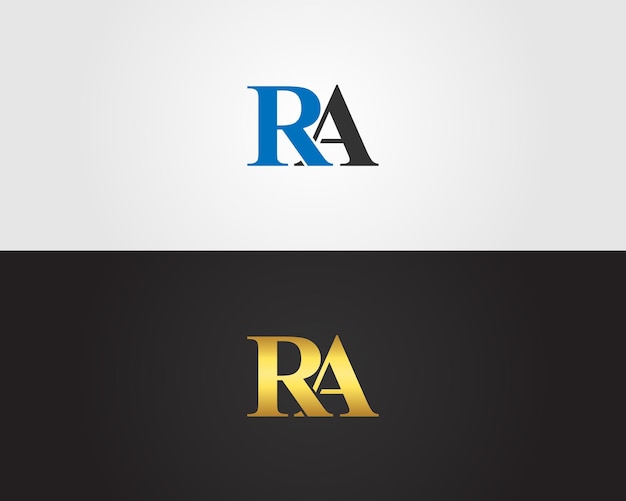 plantilla vectorial de elementos de diseño de íconos de logotipo RA