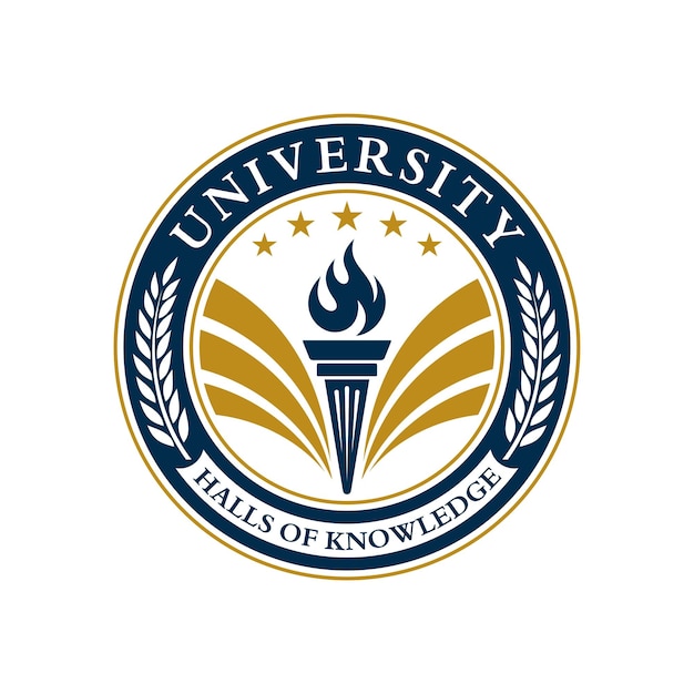 Plantilla vectorial de escudos y emblemas de universidades y colegios
