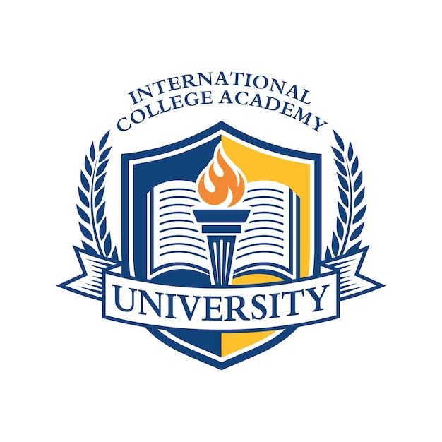 Plantilla vectorial de escudos y emblemas de universidades y colegios