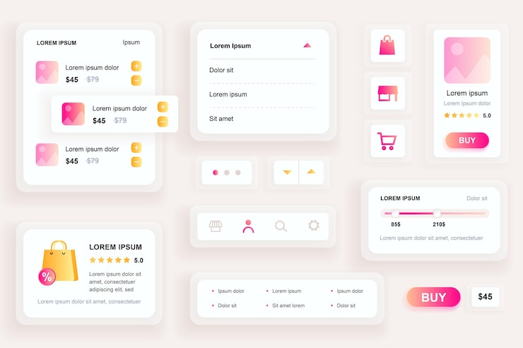 Vector plantilla vectorial gratuita para aplicación móvil