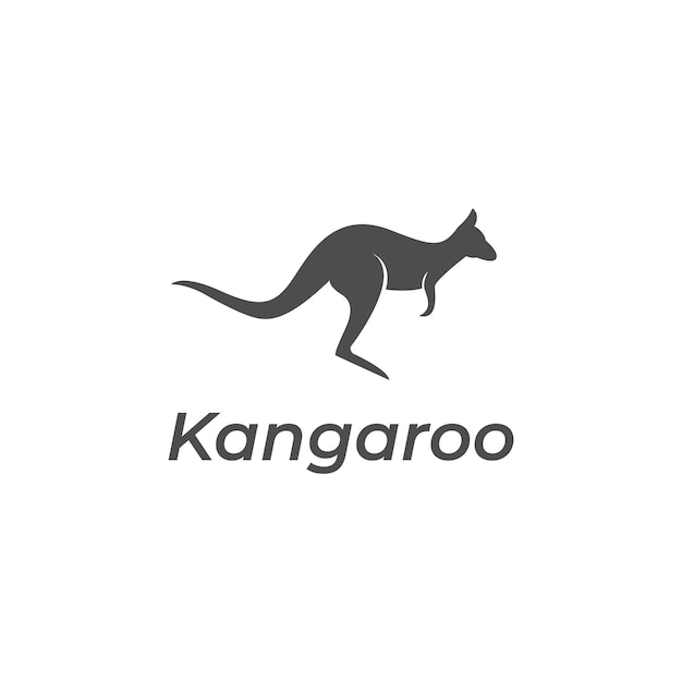 plantilla vectorial de icono de canguro