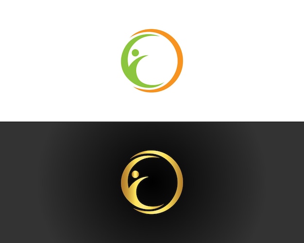 plantilla vectorial de icono de diseño de logotipo de fitness deportivo y salud