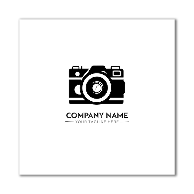 plantilla vectorial del icono del logotipo de fotografía de cámara
