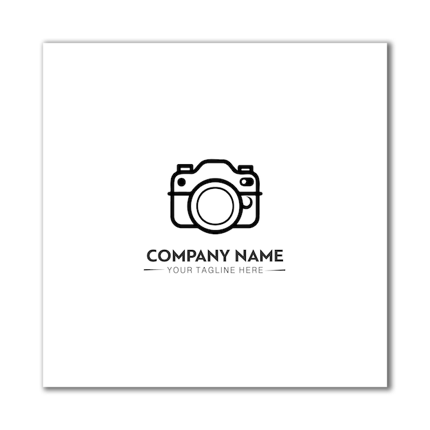 plantilla vectorial del icono del logotipo de fotografía de cámara