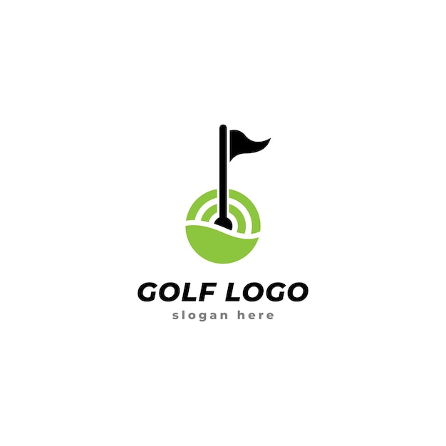 plantilla vectorial del icono del logotipo de golf