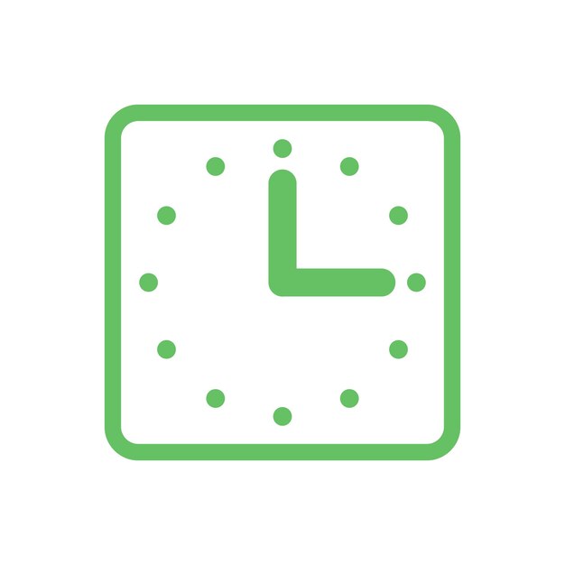 Vector plantilla vectorial de icono de reloj diseño plano diseño de ilustración