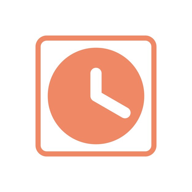 plantilla vectorial de icono de reloj diseño plano diseño de ilustración