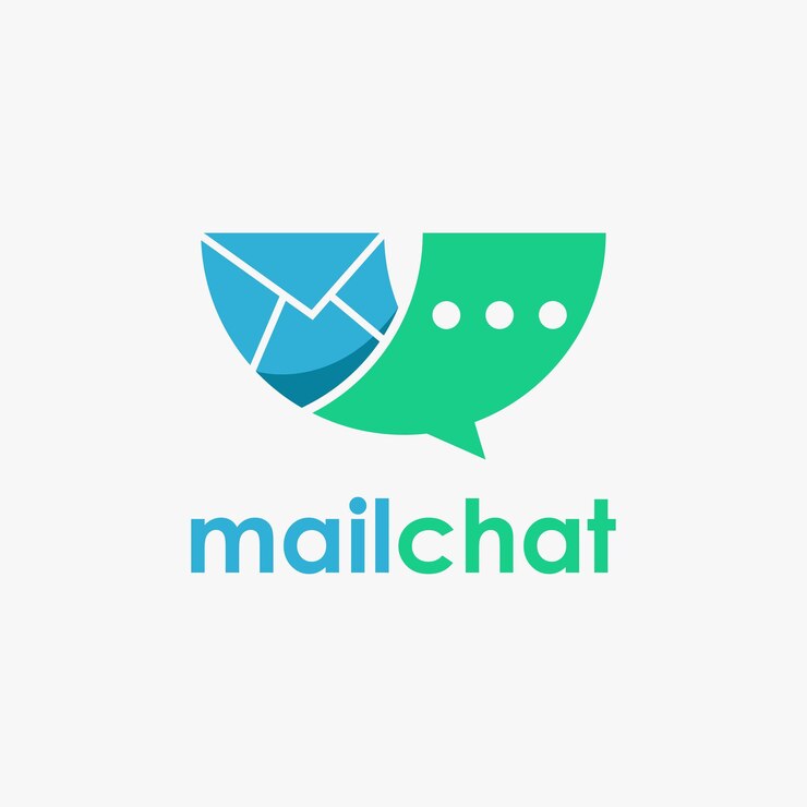 Vector plantilla vectorial de íconos de correo y chat de burbujas en fondo blanco
