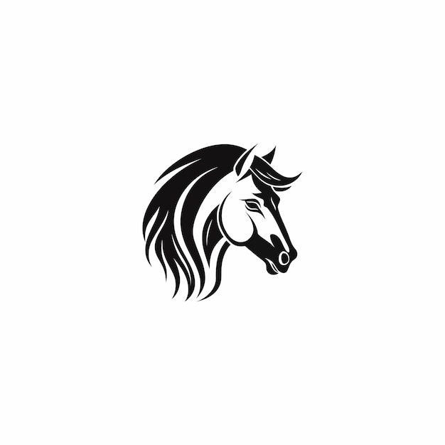 plantilla vectorial de íconos de diseño de logotipo de caballo