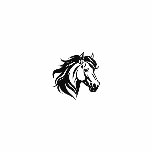 plantilla vectorial de íconos de diseño de logotipo de caballo