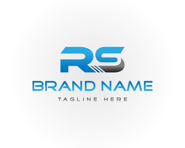 plantilla vectorial de íconos de diseño de logotipo inicial de la letra abstracta RS