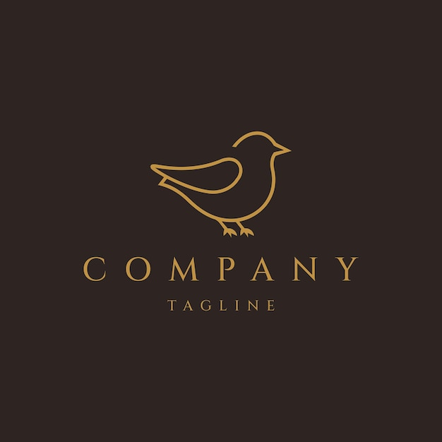 plantilla vectorial de íconos de diseño de logotipo de pájaro