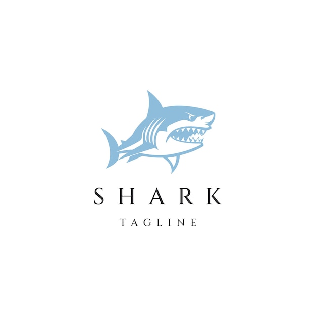 plantilla vectorial de íconos de diseño de logotipo de tiburón
