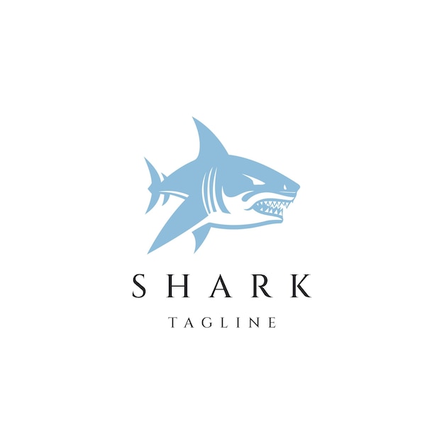 plantilla vectorial de íconos de diseño de logotipo de tiburón