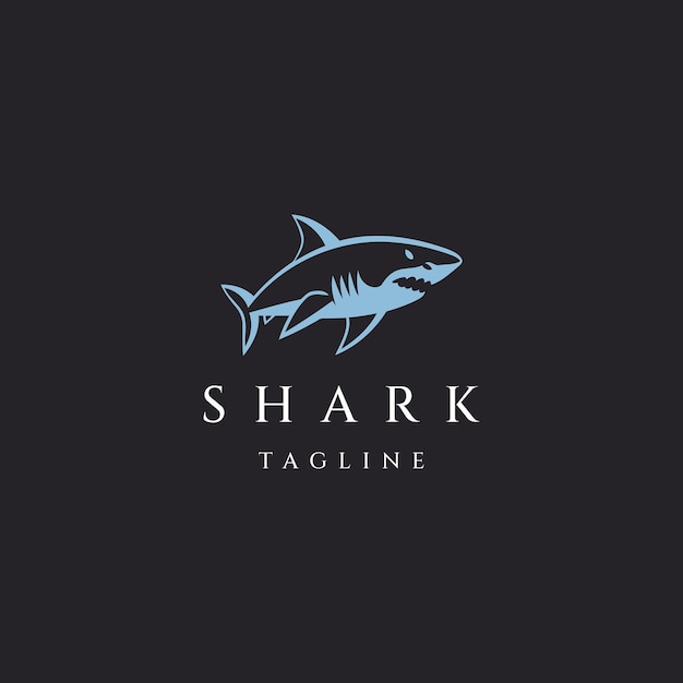 plantilla vectorial de íconos de diseño de logotipo de tiburón
