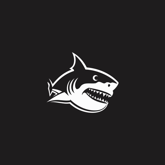 plantilla vectorial de íconos de diseño de logotipo de tiburón