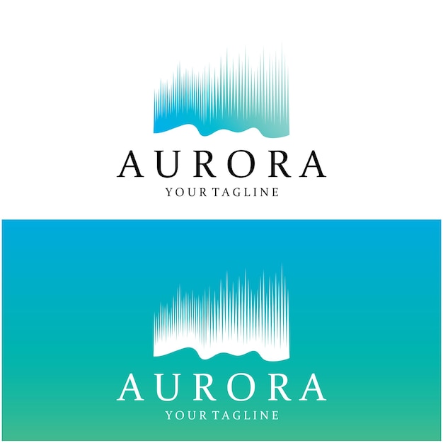 plantilla vectorial de ilustración del icono del diseño del logotipo de aurora