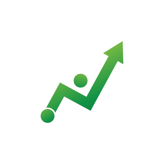 plantilla vectorial de la ilustración del logotipo de la flecha