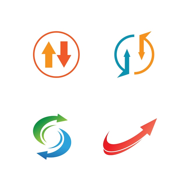 plantilla vectorial de la ilustración del logotipo de la flecha