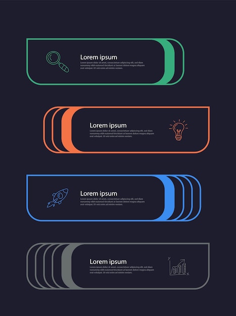 Plantilla vectorial de infografía