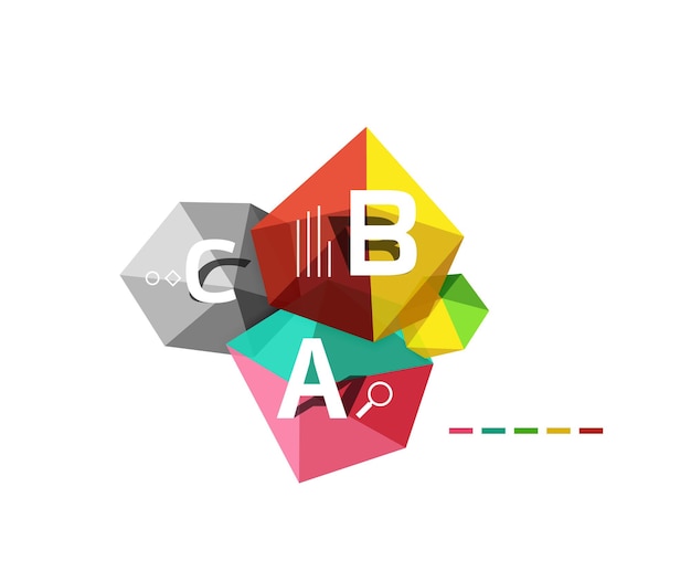 plantilla vectorial de infografías de bajo contenido abstracto