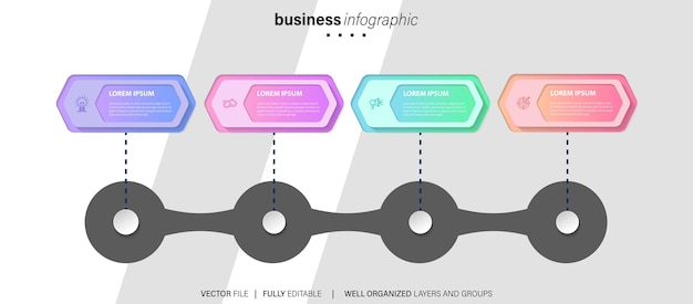 Plantilla vectorial infográfica moderna