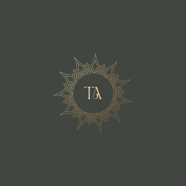 plantilla vectorial inicial del diseño del logotipo