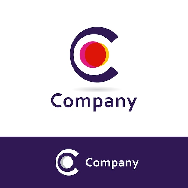 plantilla vectorial inicial del logotipo C resumen logotipo de la letra C