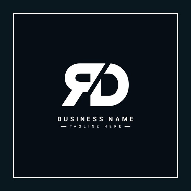 plantilla vectorial para la letra inicial RD logotipo elegante monograma logotipo para el alfabeto R y D