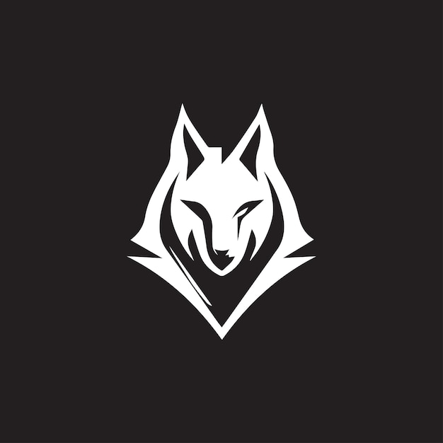 plantilla vectorial del logotipo de la cabeza del lobo