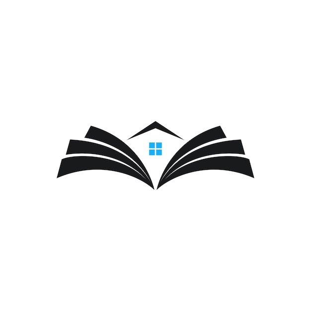 Plantilla vectorial del logotipo de la casa del libro