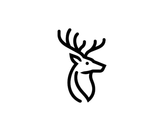 plantilla vectorial del logotipo del ciervo