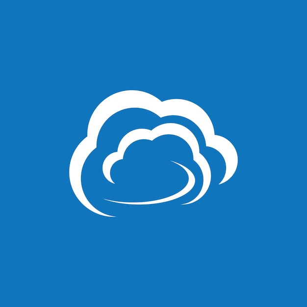 Plantilla vectorial de logotipo de cloud techno