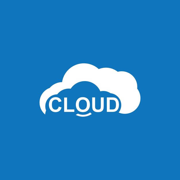 plantilla vectorial de logotipo de Cloud Techno