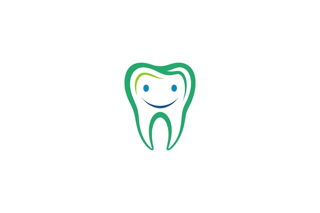 Vector plantilla vectorial del logotipo del dentista de la sonrisa