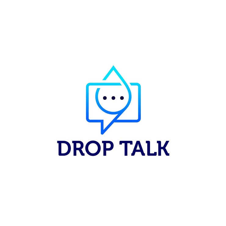 Plantilla vectorial de logotipo Drop Talk