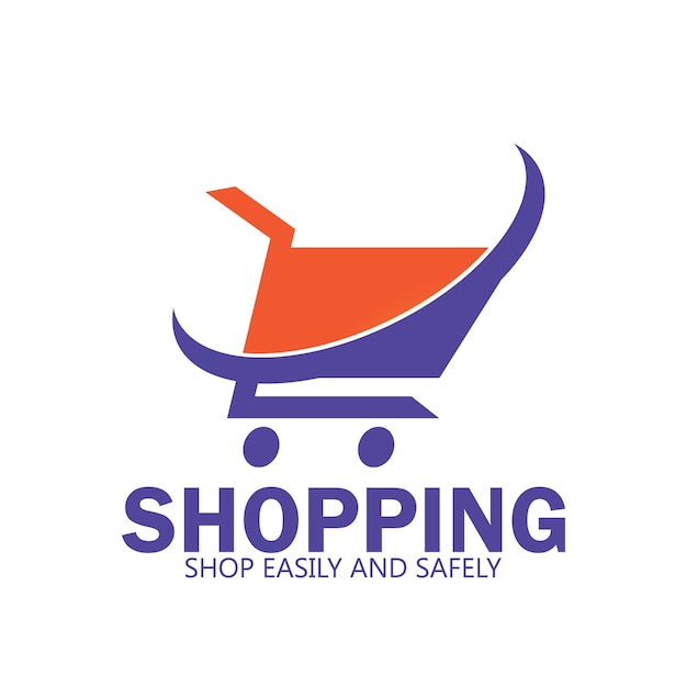 Plantilla vectorial de logotipo e icono de carrito de compras