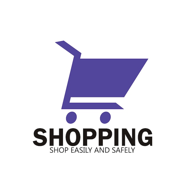 Plantilla vectorial de logotipo e icono de carrito de compras