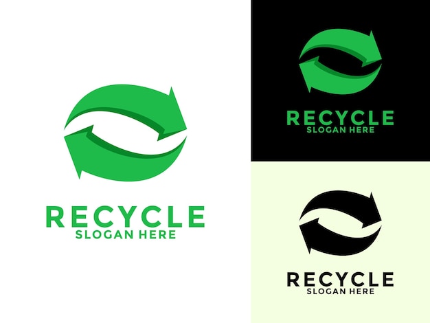 La plantilla vectorial del logotipo de eco y salvar el planeta