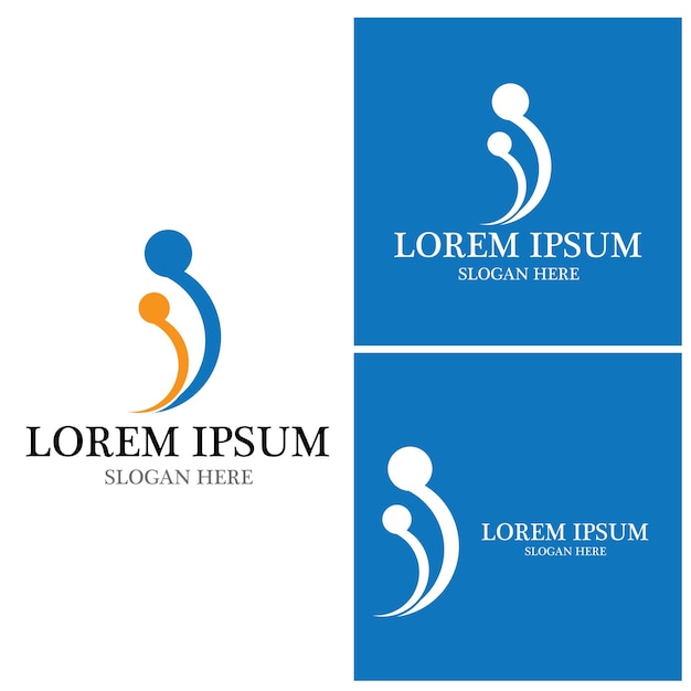 Plantilla vectorial del logotipo de la familia de la salud de las personas de la comunidad