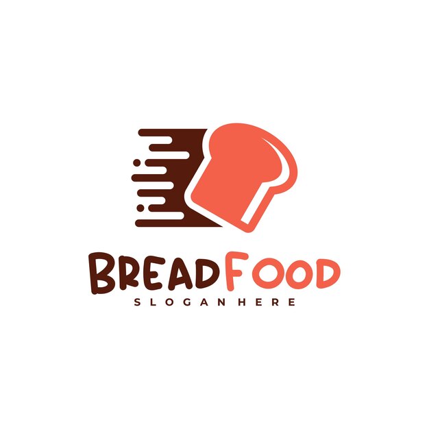 plantilla vectorial del logotipo de Fast Bread Conceptos de diseño de logotipo de Creative Bread