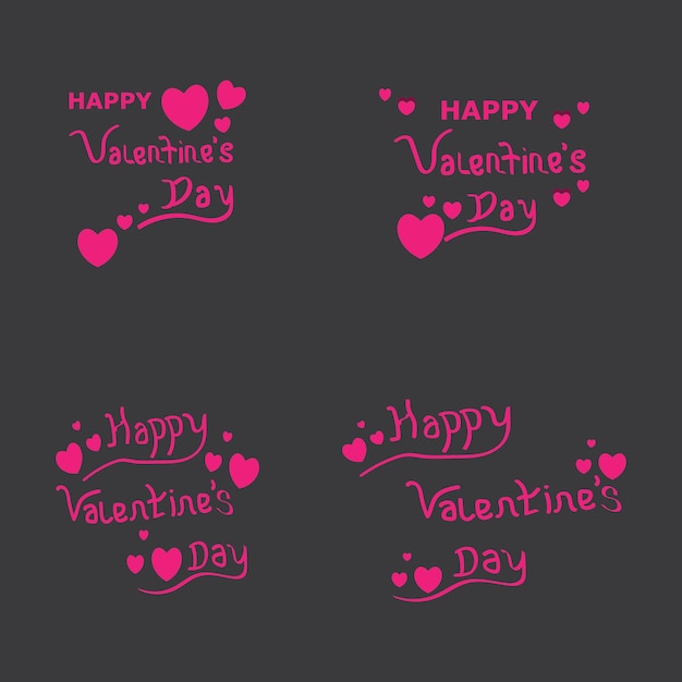 Plantilla vectorial del logotipo del feliz día de San Valentín