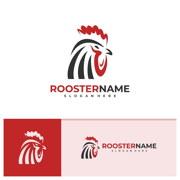 plantilla vectorial del logotipo del gallo conceptos de diseño creativos del logotipo de la cabeza del gallo