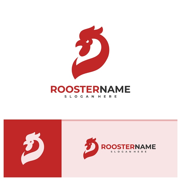plantilla vectorial del logotipo del gallo conceptos de diseño creativos del logotipo de la cabeza del gallo