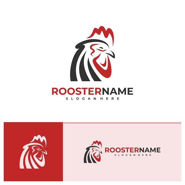 plantilla vectorial del logotipo del gallo conceptos de diseño creativos del logotipo de la cabeza del gallo
