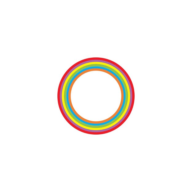 Plantilla vectorial del logotipo de ilustración del arco iris