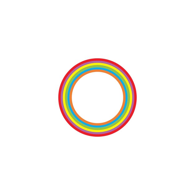 Plantilla vectorial del logotipo de ilustración del arco iris