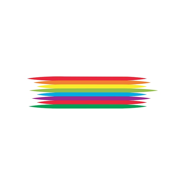 Plantilla vectorial del logotipo de ilustración del arco iris