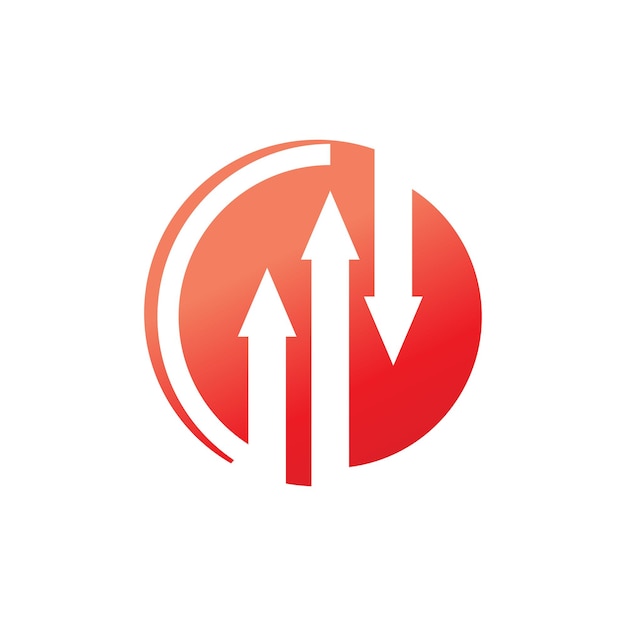Plantilla vectorial del logotipo de ilustración de flecha